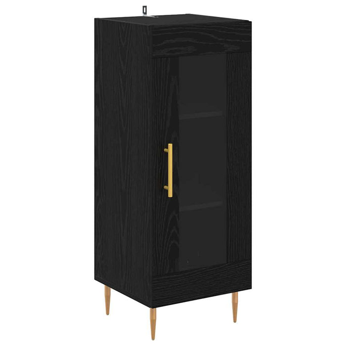 Credenza Rovere Nero 34,5 x 34 x 180 cm Legno multistrato 3416198
