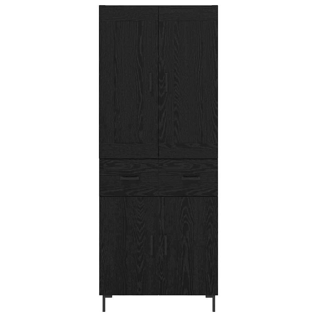 Credenza Rovere Nero 69,5 x 34 x 180 cm Legno multistrato 3416200