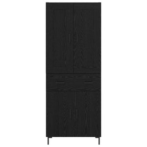 Credenza Rovere Nero 69,5 x 34 x 180 cm Legno multistrato 3416200