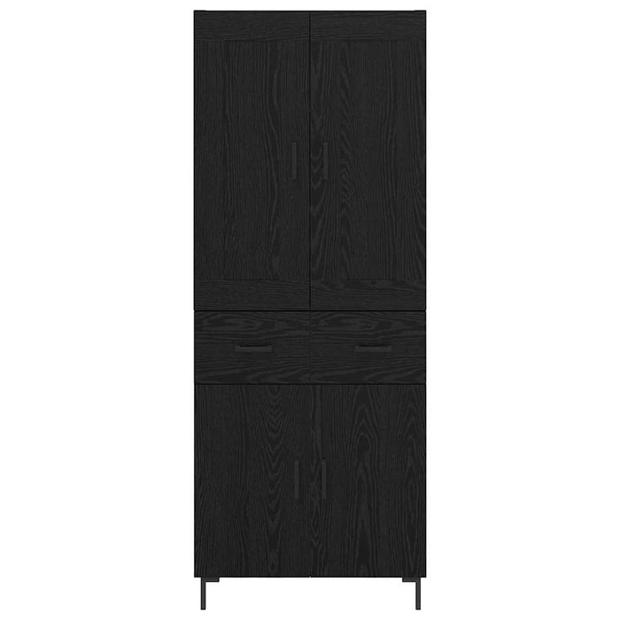 Credenza Rovere Nero 69,5 x 34 x 180 cm Legno multistrato 3416200