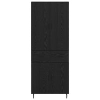 Credenza 2 pcs Rovere nero 69,5 x 34 x 180 cm Legno multistrato 3416202