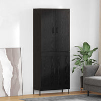 Credenza Rovere Nero 69,5 x 34 x 180 cm Legno multistrato 3416204