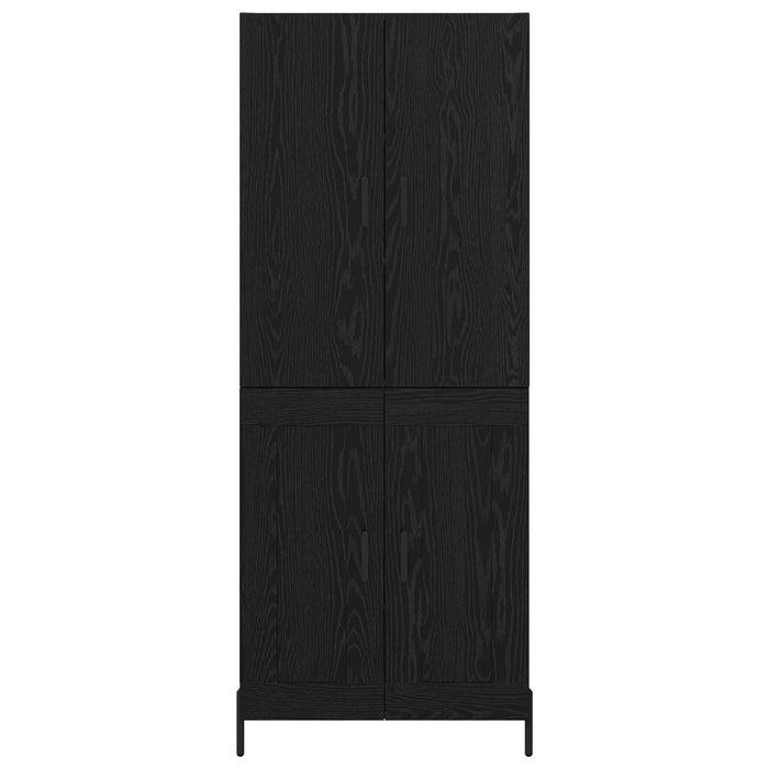 Credenza Rovere Nero 69,5 x 34 x 180 cm Legno multistrato 3416204