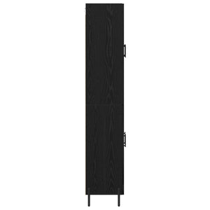 Credenza-Buffet-Armadio da cucina Rovere Nero 69,5 x 34 x 180 cm Legno multistrato 392675