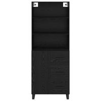 Credenza Montaggio a parete 2 pcs Rovere Nero Legno multistrato 3416213