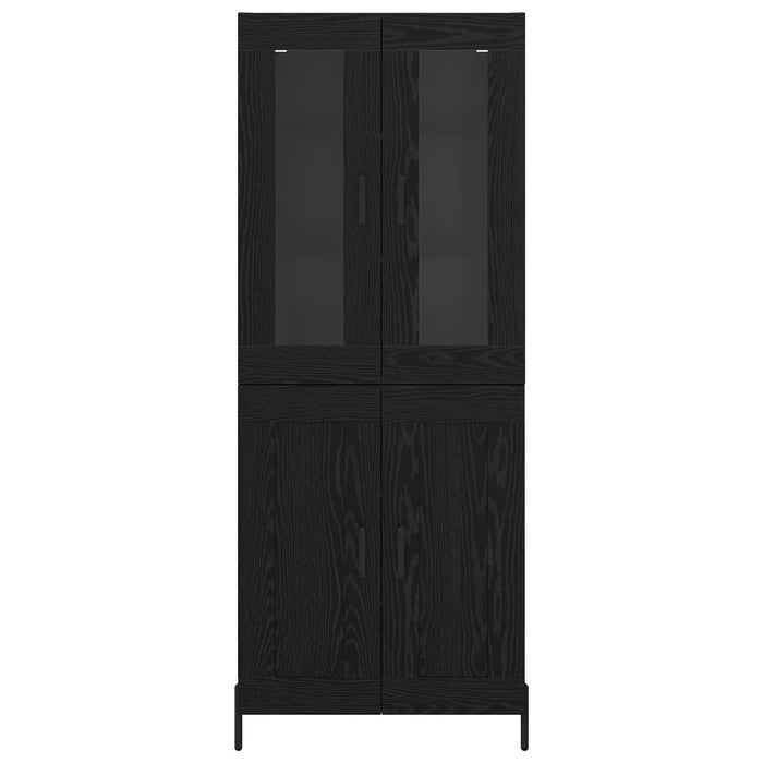 Credenza Rovere Nero 69,5 x 34 x 180 cm Legno multistrato 3416214