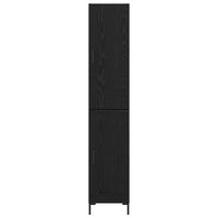 Credenza Montaggio a parete 2 pcs Rovere Nero Legno multistrato 3416217