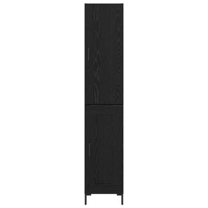 Credenza Montaggio a parete 2 pcs Rovere Nero Legno multistrato 3416217
