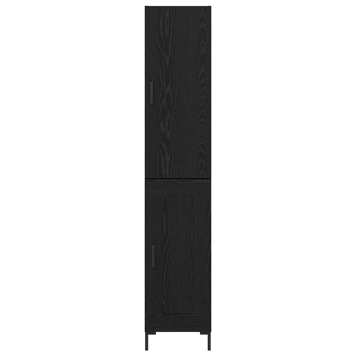 Credenza Montaggio a parete 2 pcs Rovere Nero Legno multistrato 3416217