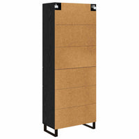 Credenza Rovere Nero 69,5 x 34 x 180 cm Legno multistrato 3416219