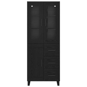 Credenza Rovere Nero 69,5 x 34 x 180 cm Legno multistrato 3416219