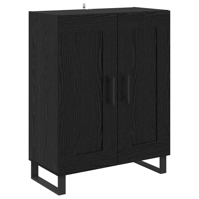Credenza Montaggio a parete 2 pcs Rovere Nero Legno multistrato 3416220