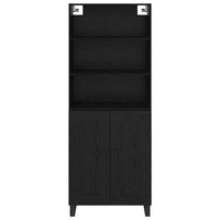 Credenza Montaggio a parete 2 pcs Rovere Nero Legno multistrato 3416220