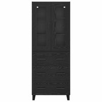 Credenza Rovere Nero 69,5 x 34 x 180 cm Legno multistrato 3416221