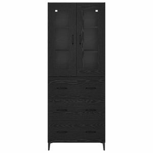 Credenza Rovere Nero 69,5 x 34 x 180 cm Legno multistrato 3416228