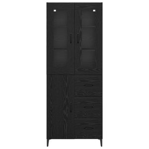 Credenza Rovere Nero 69,5 x 34 x 180 cm Legno multistrato 3416229