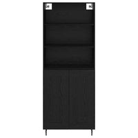 Credenza 2 pcs Rovere Nero 69,5 x 34 x 180 cm Legno multistrato 3416230