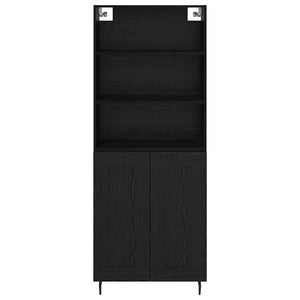 Credenza 2 pcs Rovere Nero 69,5 x 34 x 180 cm Legno multistrato 3416230