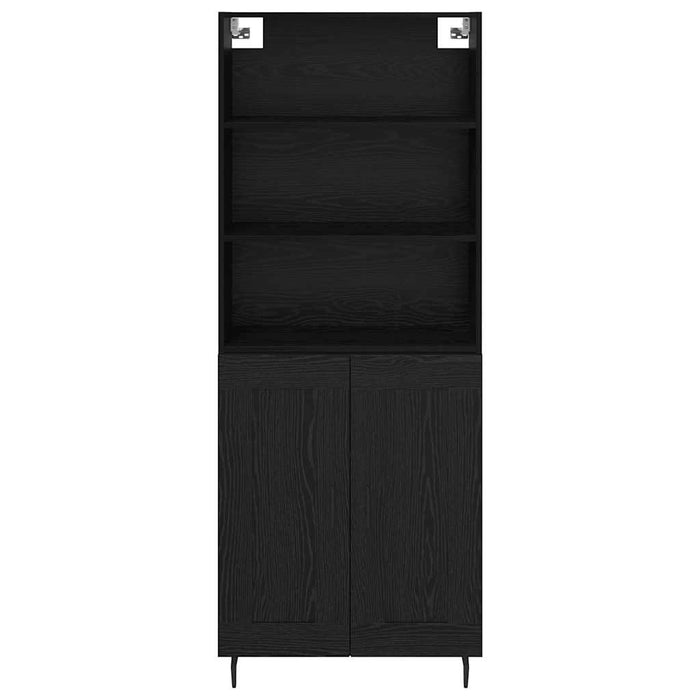 Credenza 2 pcs Rovere Nero 69,5 x 34 x 180 cm Legno multistrato 3416230