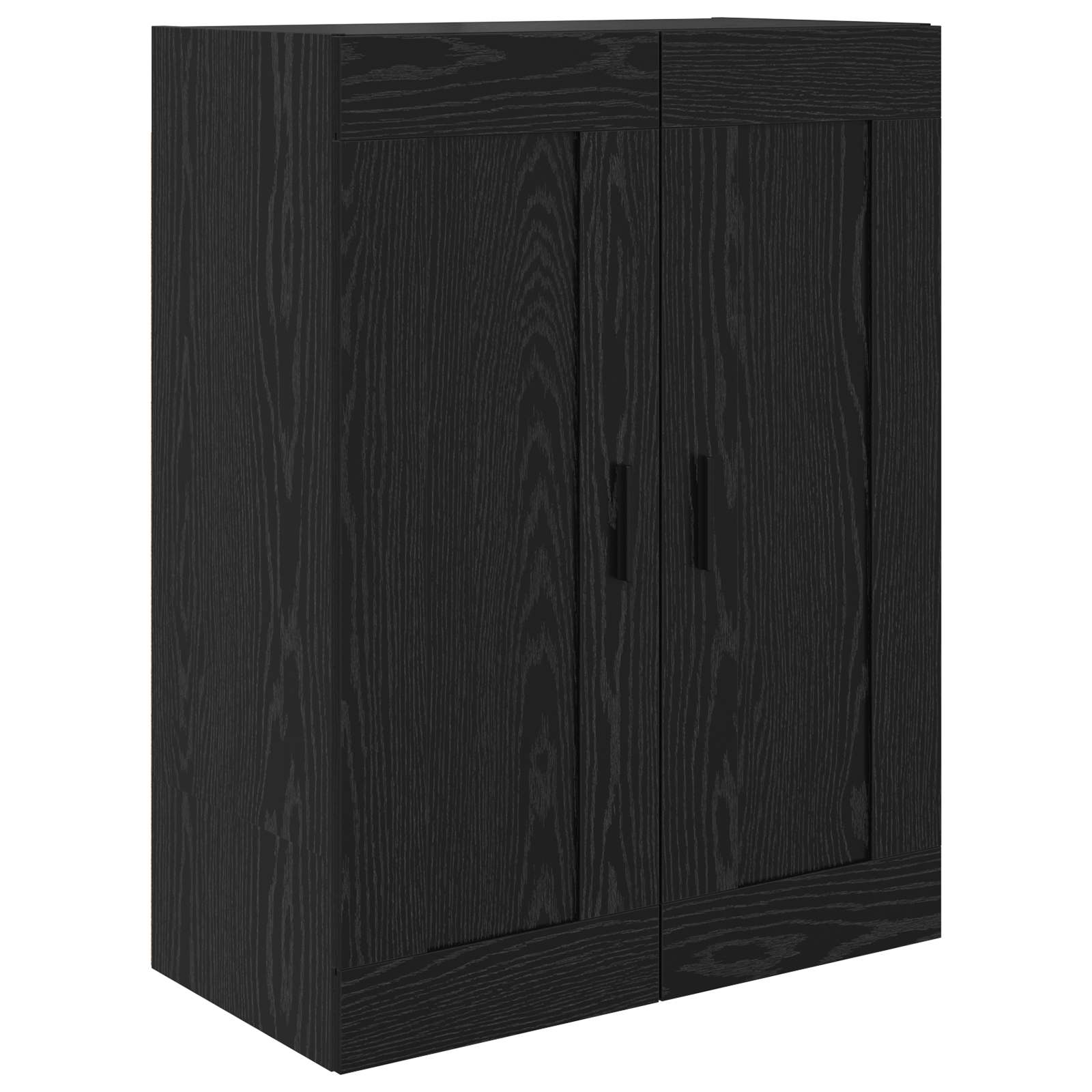 Credenza 2 pz-Set di 2 Buffet-Armadio da cucina Rovere Nero Legno Stratificato e Vetro 130857