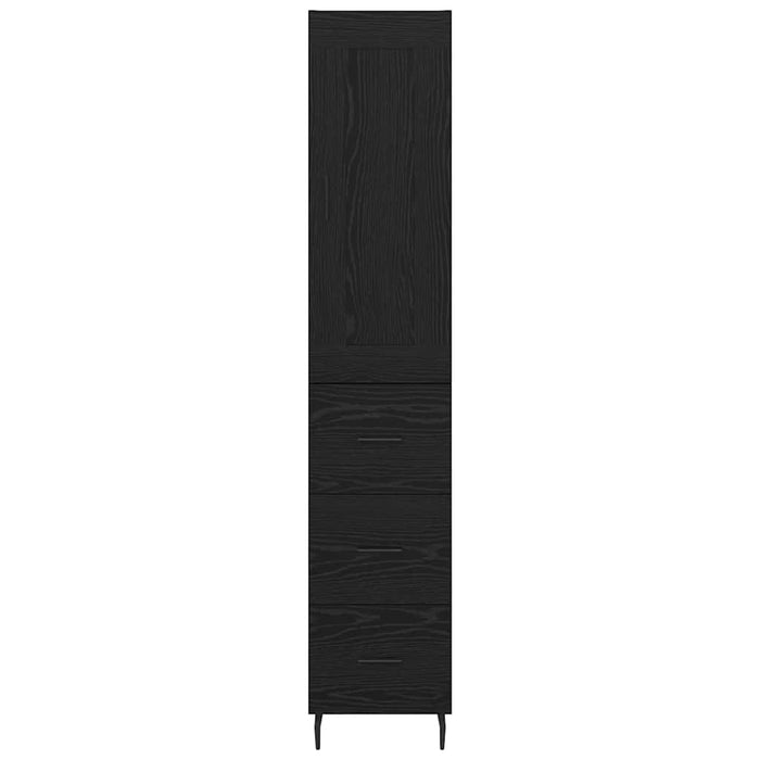 Credenza Rovere Nero 34,5 x 34 x 180 cm Legno multistrato 3416234