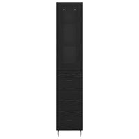 Credenza Rovere Nero 34,5 x 34 x 180 cm Legno multistrato 3416240