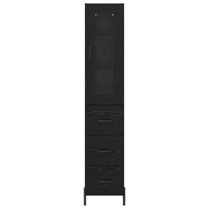 Credenza Rovere Nero 34,5 x 34 x 180 cm Legno multistrato 3416242