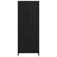 Credenza Rovere Nero 69,5 x 34 x 180 cm Legno multistrato 3416243