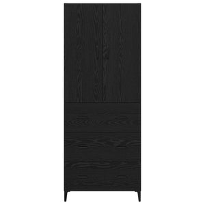 Credenza Rovere Nero 69,5 x 34 x 180 cm Legno multistrato 3416243