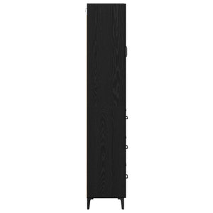 Credenza Rovere Nero 69,5 x 34 x 180 cm Legno multistrato 3416243