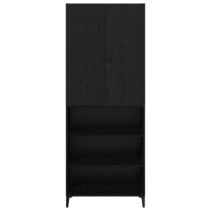 Credenza Rovere Nero 69,5 x 34 x 180 cm Legno multistrato 3416244