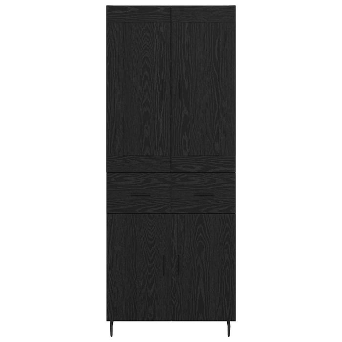 Credenza 2 pcs Rovere Nero 69,5 x 34 x 180 cm Legno multistrato 3416245