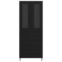 Credenza Rovere Nero 69,5 x 34 x 180 cm Legno multistrato 3416247