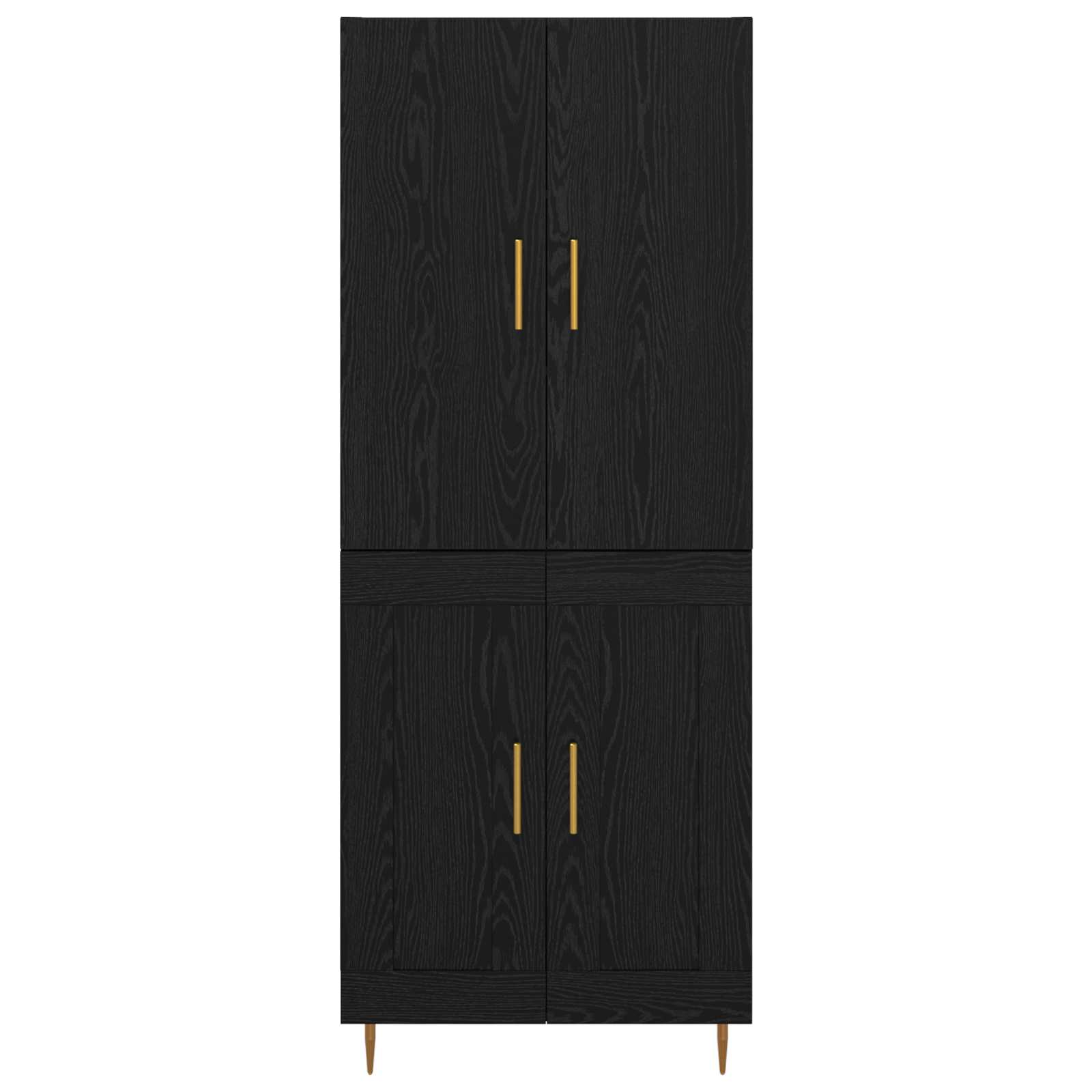 Credenza Rovere Nero 69,5 x 34 x 180 cm Legno multistrato 3416254