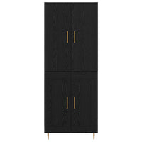 Credenza Rovere Nero 69,5 x 34 x 180 cm Legno multistrato 3416254