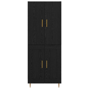 Credenza Rovere Nero 69,5 x 34 x 180 cm Legno multistrato 3416254