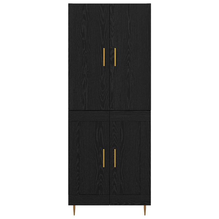 Credenza Rovere Nero 69,5 x 34 x 180 cm Legno multistrato 3416254
