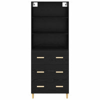 Credenza 2 pcs Rovere Nero 69,5 x 34 x 180 cm Legno multistrato 3416259