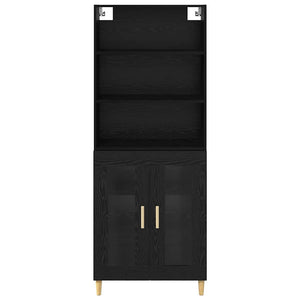 Credenza 2 pcs Rovere Nero 69,5 x 34 x 180 cm Legno multistrato 3416260