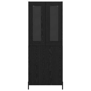 Credenza Rovere Nero 69,5 x 34 x 180 cm Legno multistrato 3416261