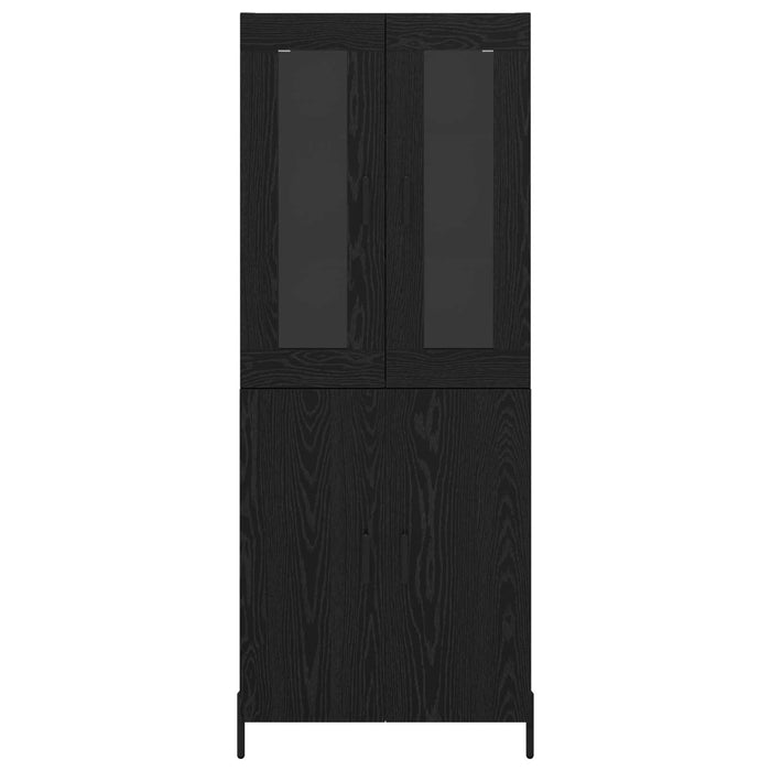 Credenza Rovere Nero 69,5 x 34 x 180 cm Legno multistrato 3416261