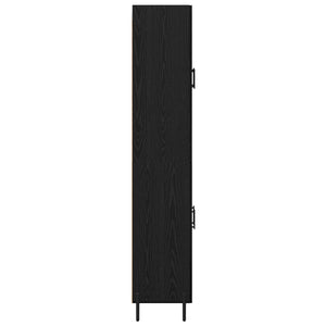 Credenza Rovere Nero 69,5 x 34 x 180 cm Legno multistrato 3416261