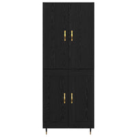 Credenza Rovere Nero 69,5 x 34 x 180 cm Legno multistrato 3416271