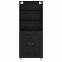 Credenza Montaggio a parete 2 pcs Rovere Nero Legno multistrato 3416273