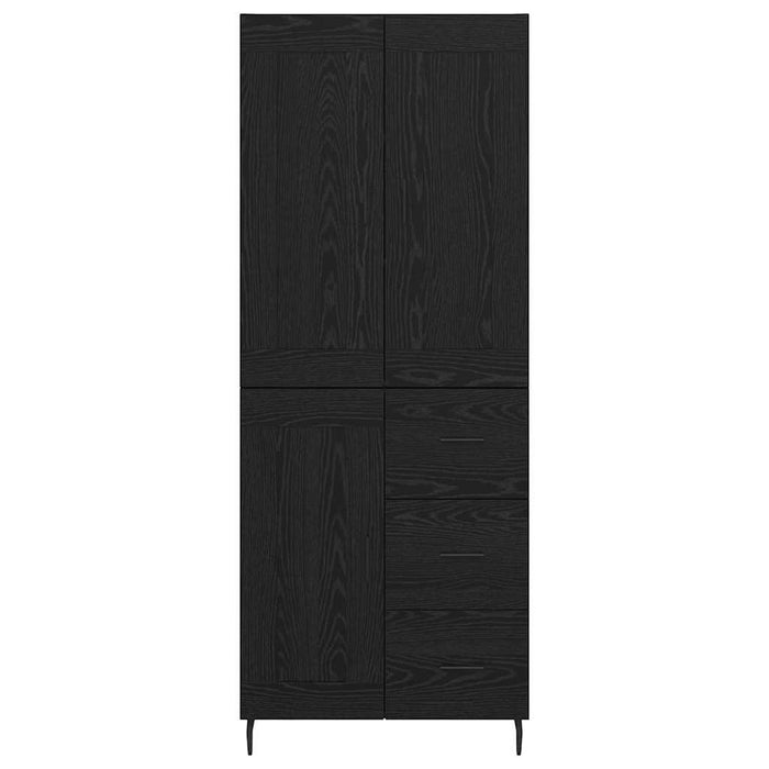 Credenza 2 pcs Rovere Nero 69,5 x 34 x 180 cm Legno multistrato 3416282