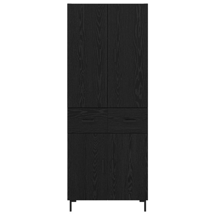 Credenza Rovere Nero 69,5 x 34 x 180 cm Legno multistrato 3416284