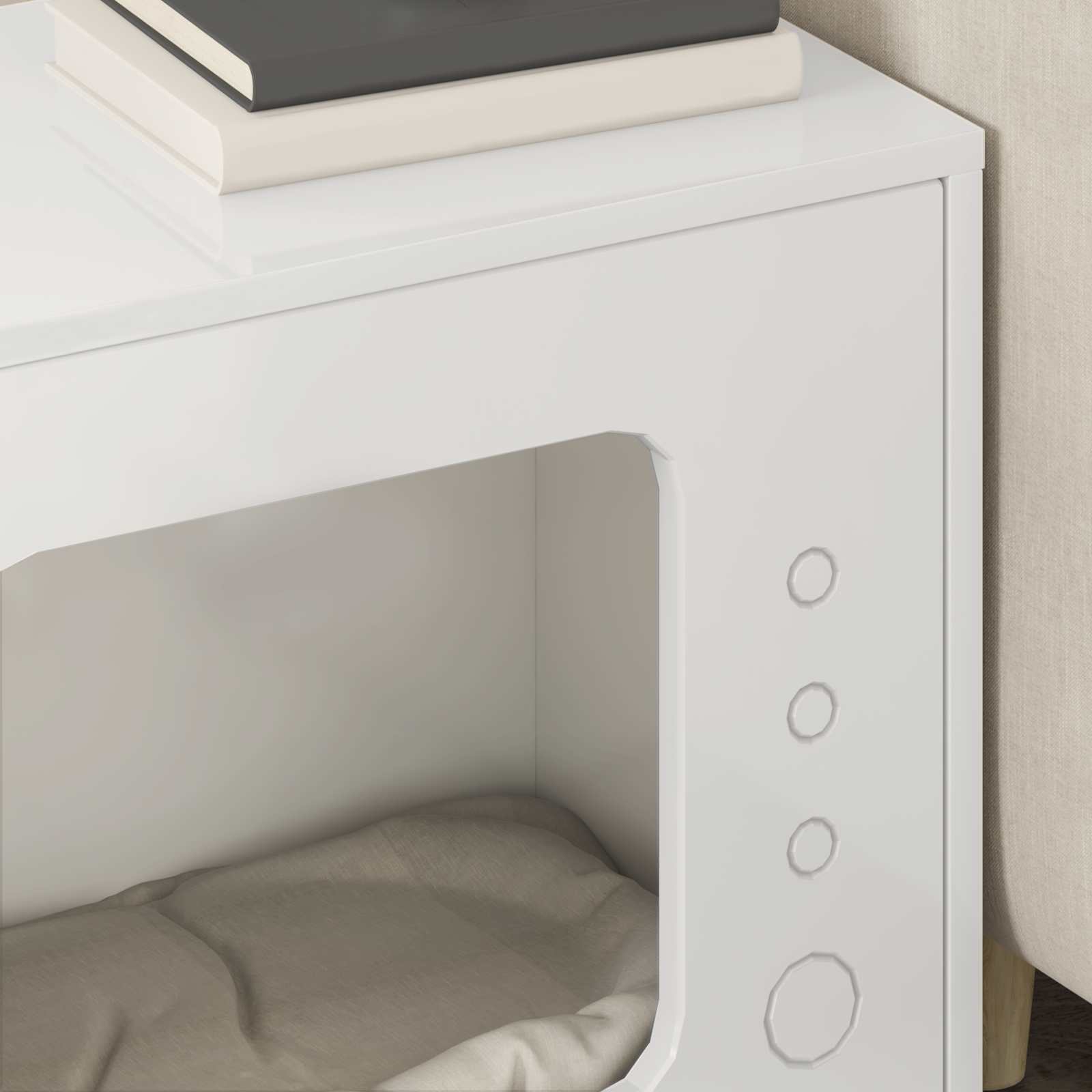 Casa per Gatti Bianco Lucido 51 x 30 x 42 cm Legno multistrato 8000648