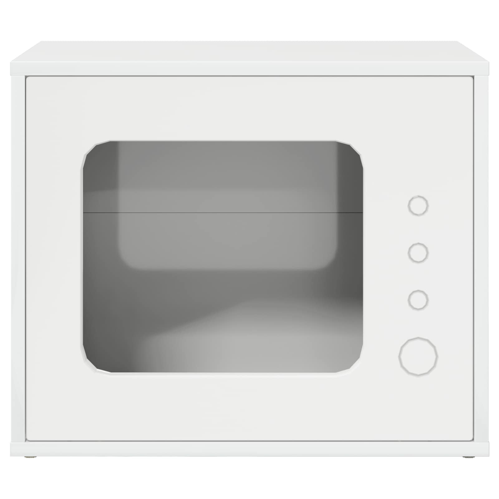 Casa per Gatti Bianco Lucido 51 x 30 x 42 cm Legno multistrato 8000648