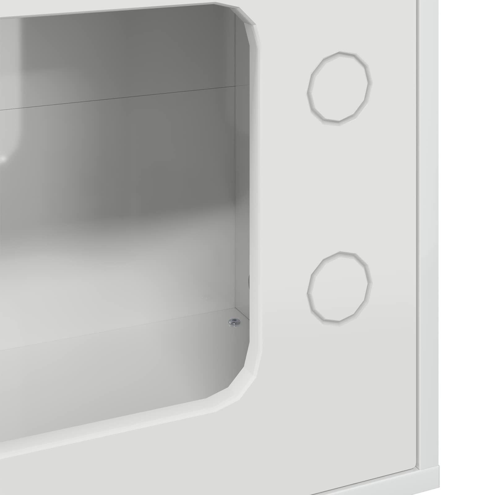 Casa per Gatti Bianco Lucido 51 x 30 x 52 cm Legno multistrato 8000657