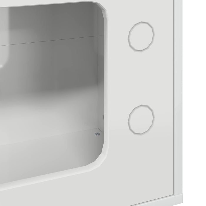 Casa per Gatti Bianco Lucido 51 x 30 x 52 cm Legno multistrato 8000657